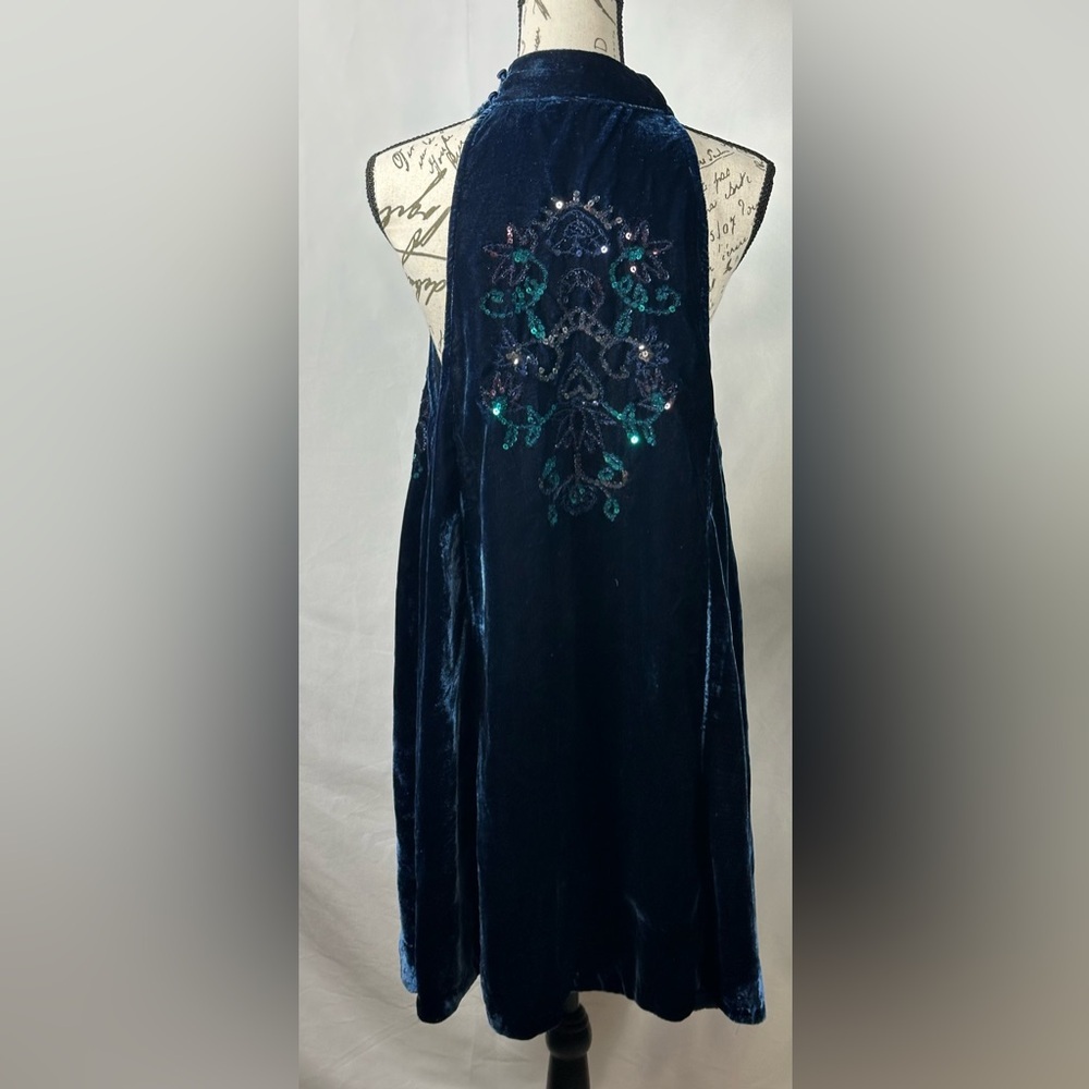 Free People Navy Mini Dress - Picture 4 of 13
